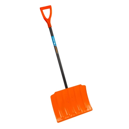 Лопата для уборки снега стальная Сибртех, 470х335х1335 мм, стальной черенок, Россия, 61656 купить в Тюмени