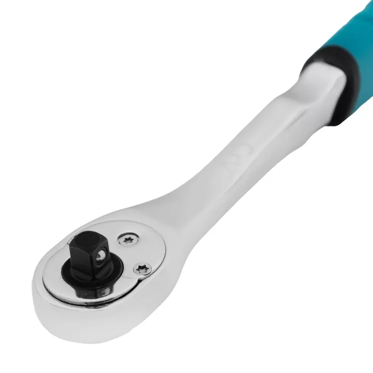 Ключ-трещотка 1/4" Gross 14053, CrV, 90 зубьев, усиленный, хром купить в Тюмени