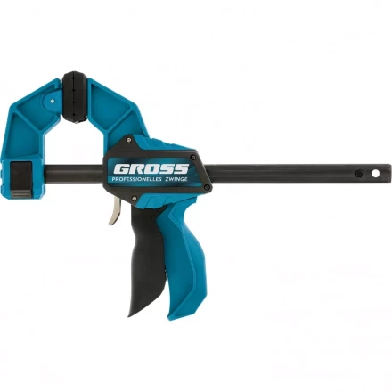 Струбцина реечная быстрозажимная пистолетного типа пошаговый механизм пластиковый корпус 300 мм Gross 20702 купить в Тюмени