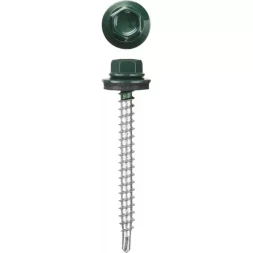 Саморезы СКД кровельные, RAL 6005 зеленый насыщенный, 51 х 4.8 мм, 1 200 шт, для деревянной обрешетки, STAYER 30300-48-051-6005