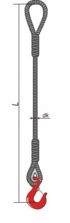 Строп канатный одноветвевой 1СК 6.3 т L=4 м кч Гост заплет на станке купить в Тюмени