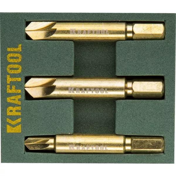 Набор экстракторов KRAFTOOL для выкручивания крепежа с износом граней шлица до 95%.PH1/PZ1,PH2/PZ2,PH3/PZ3,3 предмета 26770-H3 купить в Тюмени