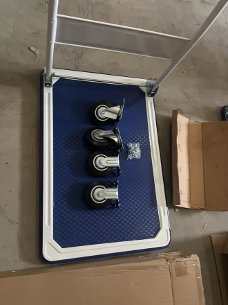 Тележка платформенная 150 кг TOR PH150 (480x740) со складной ручкой (резиновые колеса 100 мм) 1004024 купить в Тюмени