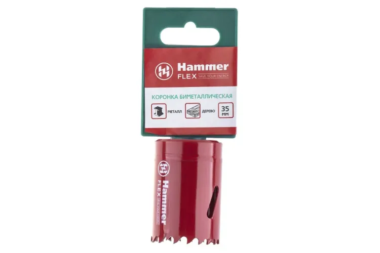 Коронка биметаллическая HAMMER Ф35х38мм 5/8" BiMETALL (224-007) купить в Тюмени