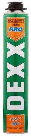 Пена монтажная, пистолетная, всесезонная, 750мл, DEXX 41126 купить в Тюмени