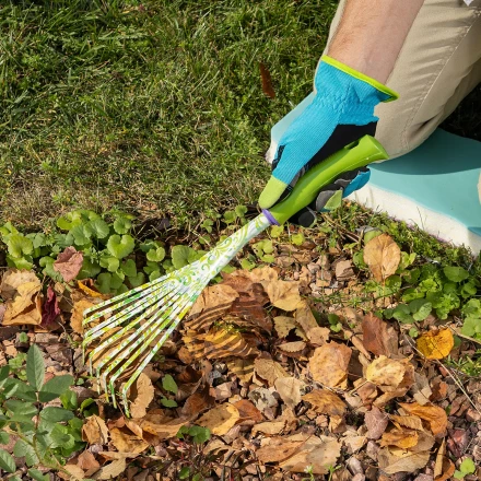 Грабли веерные 9 - зубые Palisad, 130 х 415 мм, стальные, пластиковая рукоятка, Flower Green, 620425 купить в Тюмени