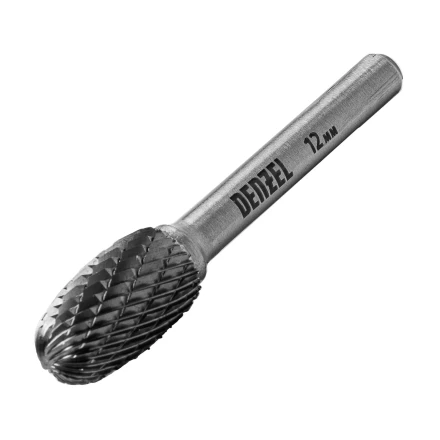 Борфреза по металлу твердосплавная, овальная, тип-E, 12 мм Denzel 72038 купить в Тюмени