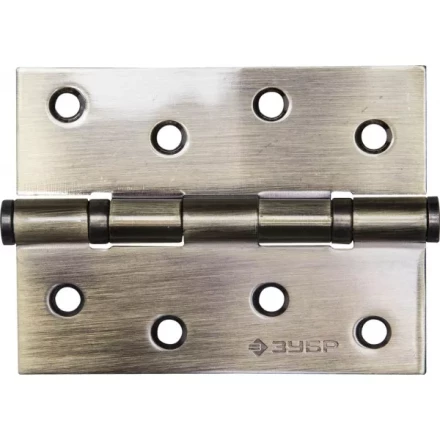 Петля универсальная ЗУБР &quot;ЭКСПЕРТ&quot;, 2 подшипника, цвет латунь (PB), с крепежом, 100х75х2,5мм, 2 шт 37601-100-1 купить в Тюмени