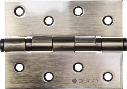 Петля универсальная ЗУБР &quot;ЭКСПЕРТ&quot;, 2 подшипника, цвет латунь (PB), с крепежом, 100х75х2,5мм, 2 шт 37601-100-1 купить в Тюмени