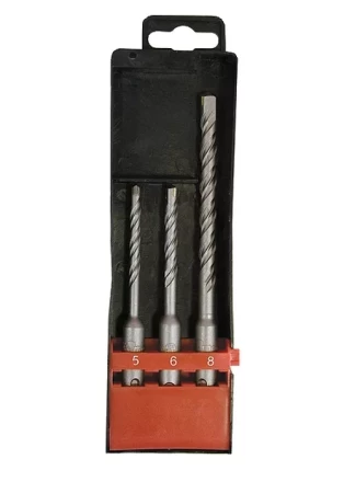 Набор буров по бетону 5х110 6х110 8х160 мм 3 шт в пластиковой коробке SDS PLUS MATRIX 71093 купить в Тюмени