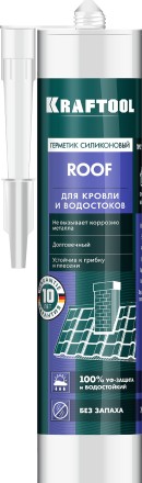 Герметик силиконовый кровельный KRAFTOOL, нейтральный 41258-2 купить в Тюмени