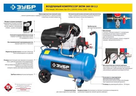 Компрессор воздушный ЗКПМ-360-50-2.2 серия ПРОФЕССИОНАЛ купить в Тюмени