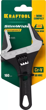 Ключ разводной компактный c тонкими губками KRAFTOOL SlimWide Compact 27266-25 купить в Тюмени