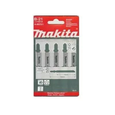 Пилки ( 5 шт.) В-21 HCS, 100х2,1 мм, рез-10 мм, точн.пропил. Makita A-85721 купить в Тюмени