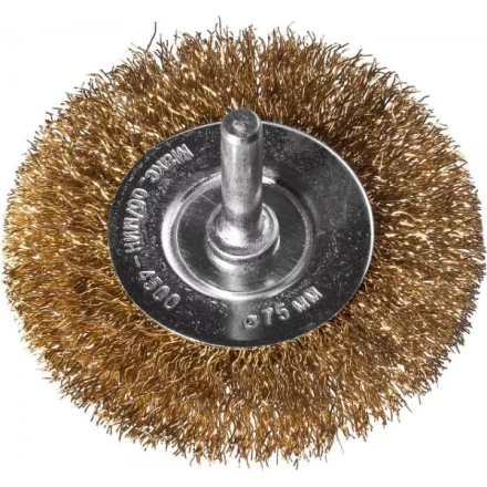 DEXX. Щетка дисковая для дрели, витая стальная латунированная проволока 0,3мм, 75мм 35110-075 купить в Тюмени