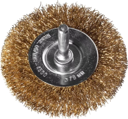DEXX. Щетка дисковая для дрели, витая стальная латунированная проволока 0,3мм, 75мм 35110-075 купить в Тюмени