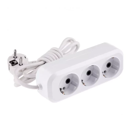 Удлинитель бытовой серия УХз-10-302 с заземлением 2 м 3 розетки 10 A Denzel 95965 купить в Тюмени