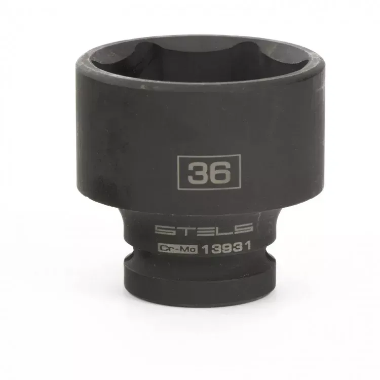 Головка ударная шестигранная 36 мм 1/2" CrMo Stels 13931 купить в Тюмени