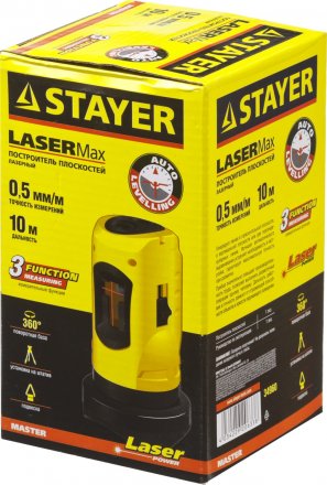 Нивелир лазерный линейный SLL-1, STAYER 34960, дальность 10м, точн. +/-0,5 мм/м 34960 купить в Тюмени