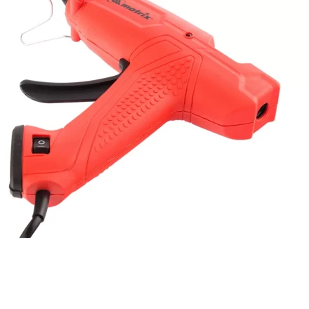 Клеевой пистолет, 11 мм, 40 (100) Вт, 18 г/мин, выключатель и индикатор напряжения Matrix 93007 купить в Тюмени