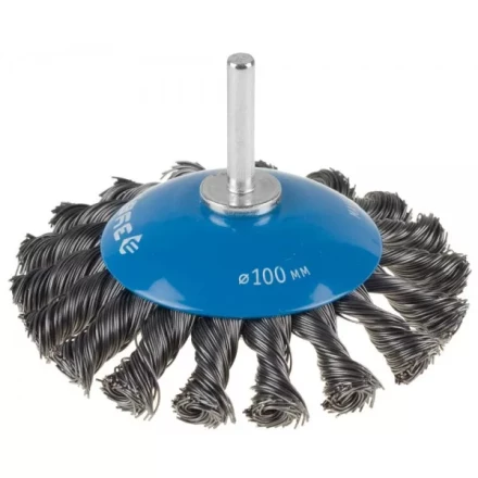 ЗУБР &quot;ЭКСПЕРТ&quot;. Щетка коническая для дрели, жгутированная стальная проволока 0,5мм, 100мм 35235-100_z01 купить в Тюмени