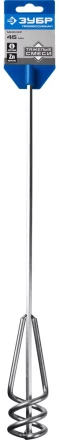 ЗУБР &quot;ПРОФЕССИОНАЛ&quot;. Миксер для песчано-гравийных смесей, шестигранный хвостовик, оцинкованный, на подвеске, 40х400 мм 06033-04-40_z02 купить в Тюмени