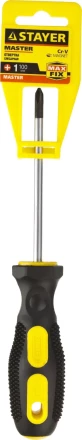 Отвертка STAYER &quot;MASTER&quot;, двухкомпонентная рукоятка, магнитный наконечник, PH1x100мм 2510-1-10_z01 купить в Тюмени