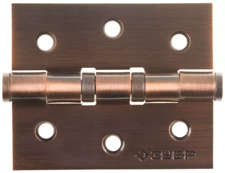 Петля универсальная ЗУБР &quot;ЭКСПЕРТ&quot;, 2 подшипника, цвет ст. медь (AC), с крепежом, 75х63х2,5мм, 2 шт 37601-075-6 купить в Тюмени