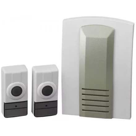 Звонок СВЕТОЗАР &quot;ВОЛНА&quot; радиочастотный беспроводной, 16 мелодий, 2 кнопки, 4,5В SV-58066-2 купить в Тюмени