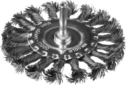 DEXX. Щетка дисковая для дрели, жгутированная стальная проволока 0,5мм, 100мм 35108-100 купить в Тюмени