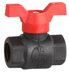 Краны шаровые пластиковые ВВ бабочка серия ЭКСПЕРТ