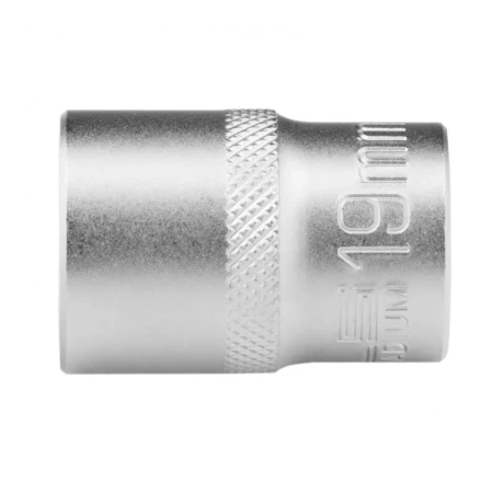 Головка торцевая 19 мм двенадцатигранная CrV под квадрат 1/2 хромированная Stels 13665 купить в Тюмени