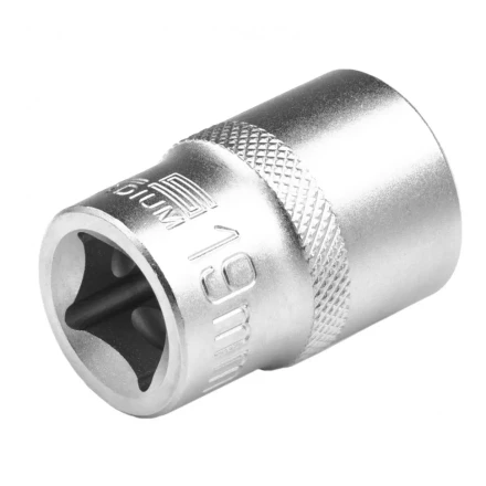 Головка торцевая 19 мм двенадцатигранная CrV под квадрат 1/2 хромированная Stels 13665 купить в Тюмени