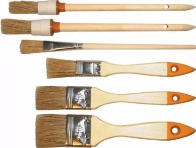 Набор кистей 6 шт.(плоские 3/4" 1" 1/5" круглые №1,№2 №4.) SPARTA 841145