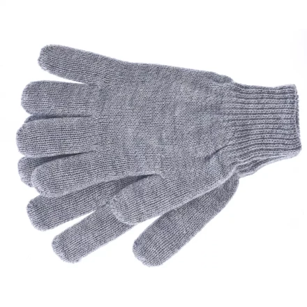 Перчатки трикотажные акрил серое мулине двойная манжета Сибртех Россия 68674 купить в Тюмени