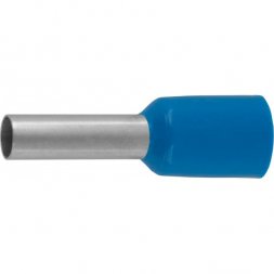 Наконечник СВЕТОЗАР штыревой, изолированный, для многожильного кабеля, синий, 2,5 мм2, 25шт 49400-25