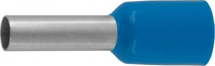 Наконечник СВЕТОЗАР штыревой, изолированный, для многожильного кабеля, синий, 2,5 мм2, 25шт 49400-25 купить в Тюмени
