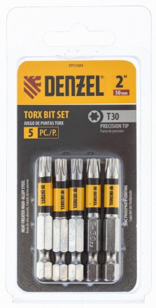 Бита T30x50, 5 шт. Denzel 7711323 купить в Тюмени