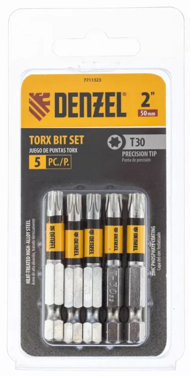 Бита T30x50, 5 шт. Denzel 7711323 купить в Тюмени