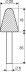 Шарошка абразивная Конус с закруглением 20х18х6 мм Энкор 21662 купить в Тюмени