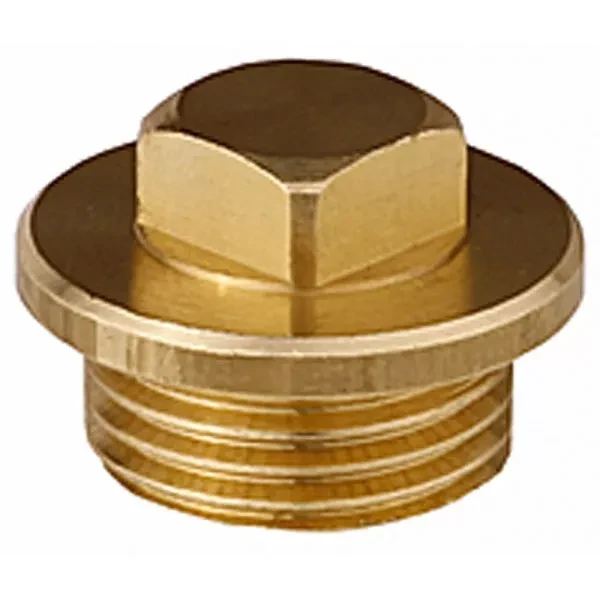 Заглушка GENERAL FITTINGS, 6-ти гранная головка с прижимной шайбой, никелированная латунь, наружная резьба, 3/4" 51099-3/4 купить в Тюмени
