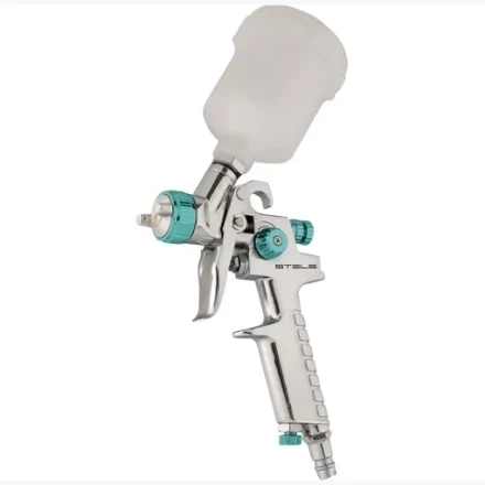 Пневматический краскопульт AG 810 HVLP, гравитационный, сопло 0,8 мм и 1 мм Stels 57361 купить в Тюмени