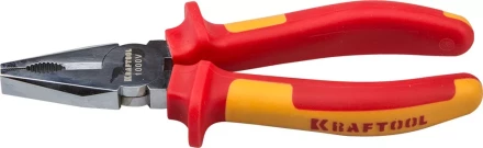 Плоскогубцы &quot;ELECTRO-KRAFT&quot;, Cr-Mo сталь, двухкомпонентная маслобензостойкая рукоятка, хромированное покрытие, 180мм, KRAFTOOL 2202-1-18 2202-1-18_z01 купить в Тюмени