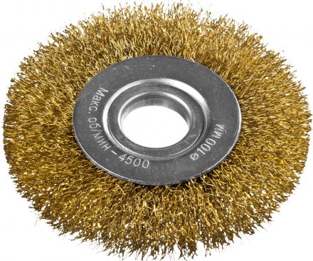DEXX. Щетка дисковая для УШМ, витая стальная латунированная проволока 0,3мм, 100ммх22мм 35101-100 купить в Тюмени