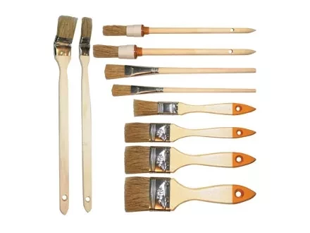 Набор кистей 10 шт.(плос.1/2&quot;-1/5&quot; круг. №2 4 радиат. 1&quot;,1,5&quot; для масл краски №2 6)  SPARTA 841155 купить в Тюмени