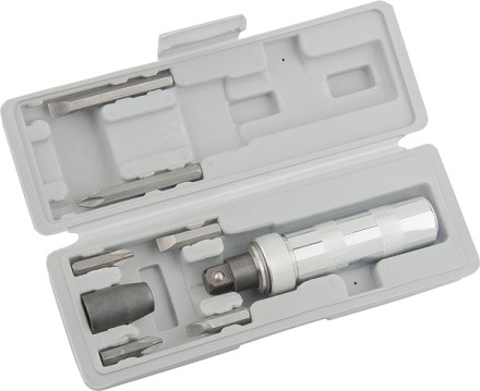 Отвертка ударно-поворотная 1/2&quot;, набор бит, 6 шт., в пласт. боксе  MATRIX 11575 купить в Тюмени