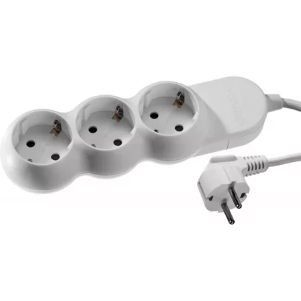 Удлинитель ЗУБР &quot;МАСТЕР&quot; электрический, ПВС сечение 1кв мм, заземление, 3 гнезда, макс мощн 3500Вт, 3м 55038-3 купить в Тюмени