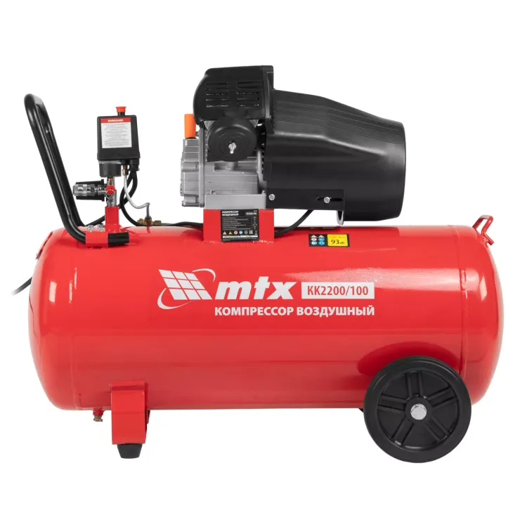 Компрессор воздушный MTX КК-2200/100, 2,2 кВт, 350 л/мин, 100 л, прямой привод, масляный купить в Тюмени