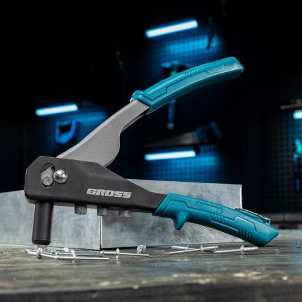 Заклепочник ручной Gross 40415, 260 мм, заклепки 2,4-3,2-4,0-4,8 мм купить в Тюмени