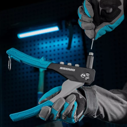 Заклепочник ручной Gross 40415, 260 мм, заклепки 2,4-3,2-4,0-4,8 мм купить в Тюмени